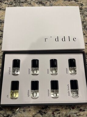 Riddle perfume oil discovery sample set - poppy muse santal ex original and more